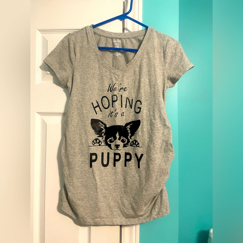 Weโre hoping itโs a puppy maternity top
